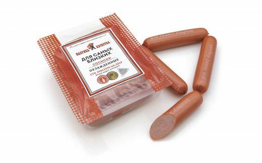 Сосиски "Для самых близких" в коллагеновой оболочке